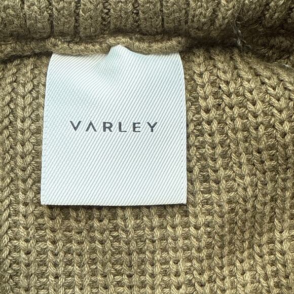 Varley Carter Half Zip True Knit Sweater Dark Olive Mix Size XXS - Picture 8 of 13